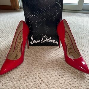 Sam Edelman Vibrant Red Patent Heels